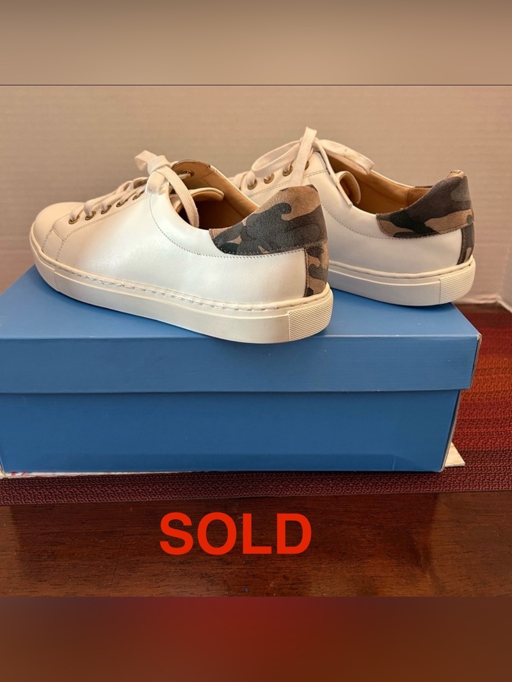 Jack Rogers White Leather Rory Sneakers, 9.5m